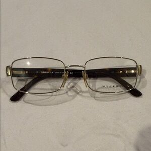 Vintage Burberry Tortoise Shell Glasses Gold, NWOT